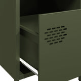 Bedside Cabinet Olive Green 35x39x43.5 cm Steel 851252