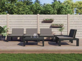 6 Piece Garden Lounge Set with Cushions Anthracite PP 3190450