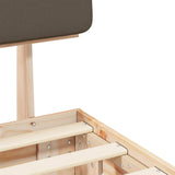 Bed Frame with Upholstered Headboard Taupe 120 x 200 cm 877492