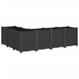 Garden Planter Black 160x120x53 cm PP 367863