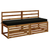 2-Piece Bench Cushions SOEST 2 pcs 100% Polyester Black 950329
