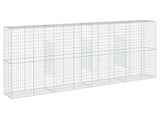 Gabion Basket with Cover 400x50x200 cm Galvanised Iron 3295169