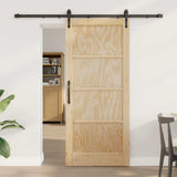 Sliding Door ORKDAL Natural and Black 86 x 198.5 cm 3445582
