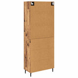 Highboard with Drawer 2 pcs Old Wood Engineered Wood and Glass 3415770