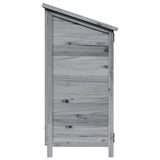 Garden Shed with Roof Grey 106.5 x 56 x 113.5 cm Solid Fir Wood 42033442