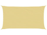 Sunshade Sail Yellow and White 5 x 6 m HDPE 42032838