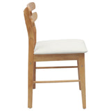 Dining Chair 2 pcs Natural and Light Solid Rubber Wood 42020512