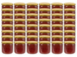 Glass Jam Jars with Gold Lid 48 pcs 230 ml 50802