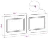 Wall-Mounted Headboard UTRECHT Artisan Oak Engineered Wood 897844