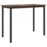 Table Smoked Oak 100 x 50 x 76.5 cm Engineered Wood and Steel 873776