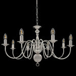 Chandelier Silver 8 x E14 Bulbs 281618