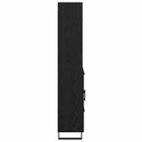 Highboard with Drawer 2 pcs Black Oak Engineered Wood 3416213