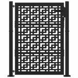 Garden Gate Black 100x125 cm Steel Cross Design 4101000