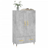 Highboard Concrete Grey 69.5x31x115 cm Engineered Wood 830304