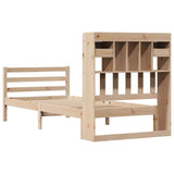 Bookcase Bed without Mattress 75x190 cm Small Single Solid Wood Pine 3321922