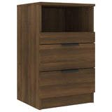 ZNTS Bedside Cabinet Brown Oak Engineered Wood 817043