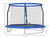 8ft Trampoline with Safety Enclosure Net, Steel Frame Outdoor Trampoline, with Edge, Safety Cover T3398P349143