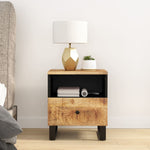 ZNTS Bedside Cabinet Solid Wood Mango&Engineered Wood 350648