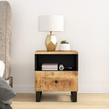 ZNTS Bedside Cabinet Solid Wood Mango&Engineered Wood 350648