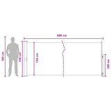 Retractable Side Awning Beige 600 x 160 cm Polyester 42035365