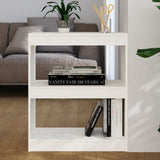 Book Cabinet/Room Divider White 60x30x71.5 cm Solid Wood Pine 808159
