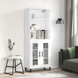Highboard White 69.5x34x180 cm Engineered Wood 3189341