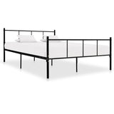 Bed Frame without Mattress Black Metal 140x200 cm 284639