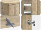 2 Piece Bathroom Cabinet Set ZWOLLE Sonoma Oak Engineered Wood 3418001
