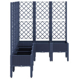 Garden Planter with Trellis Blue Grey 160x120x142 cm PP 367936