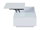 Lift Up Coffee Table Hidden Storage, High Gloss Centre Table with LED, Lifting Sofa Side Table, N605P356892W