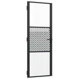 Glass Door Fretwork Black 76 x 3.5 x 201.5 cm Aluminium 42012449