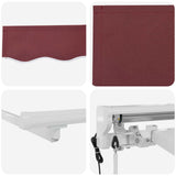 Electric Retractable Awning Burgundy and White 3 x 2 m 3421717