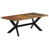 ZNTS Dining Table 200x100x75 cm Solid Reclaimed Wood 247429