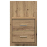 Wall-mounted Bedside Cabinet 2 pcs Artisan Oak 880487