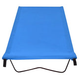 Camping Beds 2 pcs 180x60x19 cm Oxford Fabric and Steel Blue 312483
