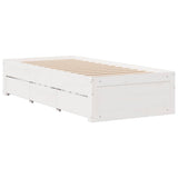 Bookcase Bed without Mattress White 90x200 cm Solid Wood Pine 3308970