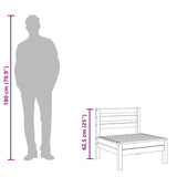 Garden Sofas Armless 4 pcs Solid Wood Douglas 838010