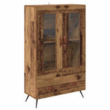 Highboard Old Wood 69.5 x 31 x 115 cm Engineered Wood and Glass 882505