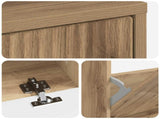 Shoe Cabinet HOORN 78 x 24 x 100 cm Engineered Wood Artisan Oak 897324