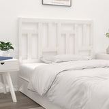 Bed Headboard White Solid pine wood 145.5x4x100 cm 818971