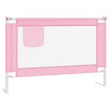 Toddler Safety Bed Rail Pink 100x25 cm Fabric 10199