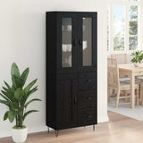 Highboard Black Oak 69.5 x 34 x 90 cm Engineered Wood 3402712