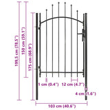 Garden Gate Woerden Steel 1x1.5 m Black 143060
