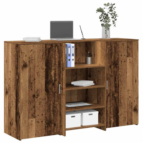Reception Desk Old Wood 155x50x103.5 cm Engineered Wood 3324203