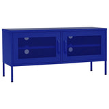 TV Cabinet Navy Blue 105x35x50 cm Steel 336235