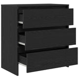 Sideboard Black Oak 70x41x75 cm Engineered Wood 862083