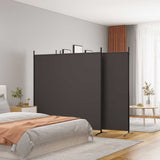 4-Panel Room Divider Brown 698x180 cm Fabric 350283