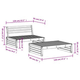Garden Lounge Set Natural Pine Solid Pine Wood Medium Modular 3186620
