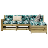 ZNTS 4 Piece Garden Sofa Set Impregnated Wood Pine 3250771