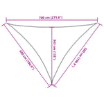 ZNTS Sun Shade Sail Beige 7x5x5 m 100% Polyester Oxford 4000967